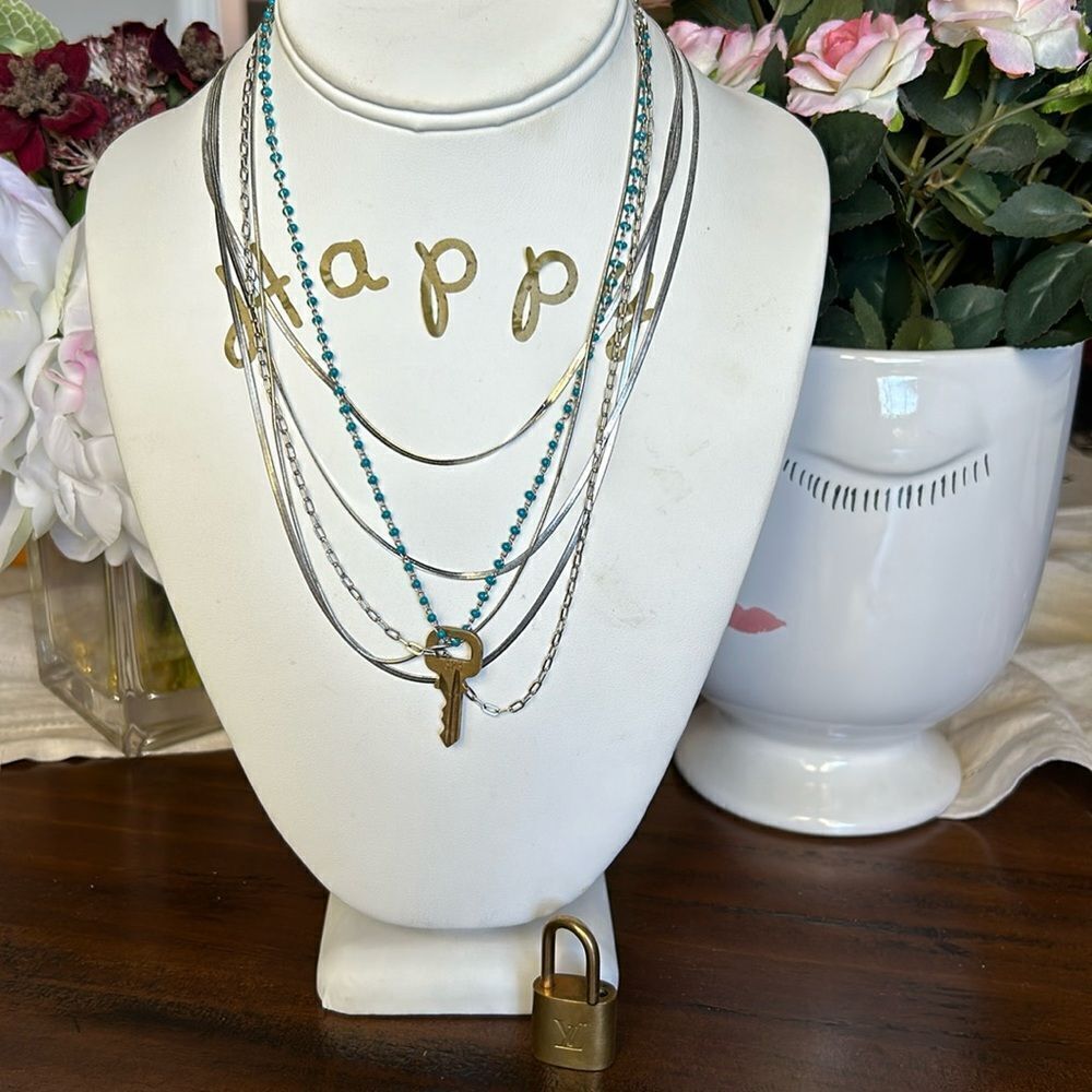 Louis Vuitton Key and lock #313 and 2 layered necklace’s NwT - Picture 2 of 12
